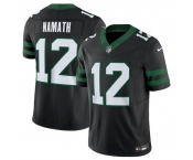 Men's New York Jets #12 Joe Namath Black 2024 F.U.S.E. Vapor Limited Football Stitched Jersey