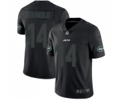 Men's New York Jets #14 Sam Darnold Limited Black Rush Impact Football Jersey