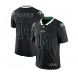 Men's New York Jets #14 Sam Darnold Limited Lights Out Black Rush Football Jersey