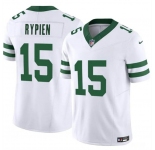 Men's New York Jets #15 Brett Rypien 2023 F.U.S.E. White Throwback Vapor Untouchable Limited Football Stitched Jersey