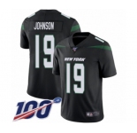 Men's New York Jets #19 Keyshawn Johnson Black Alternate Vapor Untouchable Limited Player 100th Season Football Jersey