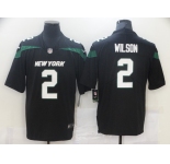 Men's New York Jets #2 Wilson Black Team Color Vapor Untouchable Limited Player Football Jersey