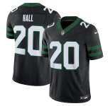 Men's New York Jets #20 Breece Hall Black 2023 F.U.S.E. Vapor Limited Throwback Stitched Football Jersey