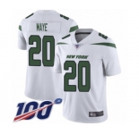 Men's New York Jets #20 Marcus Maye White Vapor Untouchable Limited Player 100th Season Football Jersey