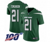 Men's New York Jets #21 LaDainian Tomlinson Green Team Color Vapor Untouchable Limited Player 100th Season Football Jersey
