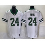 Men's New York Jets #24 Darrelle Revis White 2023 F.U.S.E. Vapor Limited Throwback Stitched Football Jersey