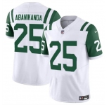 Men's New York Jets #25 Israel Abanikanda White Classic Alternate Vapor F.U.S.E. Limited Football Stitched Jersey