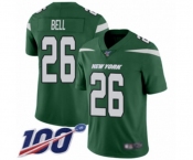 Men's New York Jets #26 Le'Veon Bell Green Team Color Vapor Untouchable Limited Player 100th Season Football Jersey