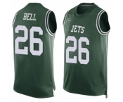 Men's New York Jets #26 Le'Veon Bell Limited Green Player Name & Number Tank Top Football Jersey