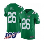 Men's New York Jets #26 Le'Veon Bell Limited Green Rush Vapor Untouchable 100th Season Football Jersey