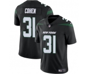 Men's New York Jets #31 Tarik Cohen Black Vapor Untouchable Limited Football Stitched Jersey