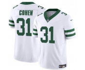 Men's New York Jets #31 Tarik Cohen White 2023 F.U.S.E. Vapor Limited Throwback Football Stitched Jersey