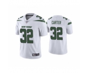 Men's New York Jets #32 Michael Carter 2021 White Vapor Untouchable Limited Stitched Football Jersey