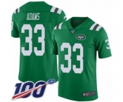 Men's New York Jets #33 Jamal Adams Limited Green Rush Vapor Untouchable 100th Season Football Jersey