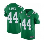 Men's New York Jets #44 Harvey Langi Limited Green Rush Vapor Untouchable Football Jersey