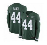 Men's New York Jets #44 Harvey Langi Limited Green Therma Long Sleeve Football Jersey