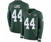 Men's New York Jets #44 Harvey Langi Limited Green Therma Long Sleeve Football Jersey