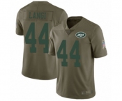Men's New York Jets #44 Harvey Langi Limited Olive 2017 Salute to Service Football Jersey