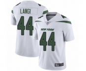 Men's New York Jets #44 Harvey Langi White Vapor Untouchable Limited Player Football Jersey