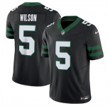 Men's New York Jets #5 Garrett Wilson Black 2024 F.U.S.E. Vapor Limited Football Stitched Jersey