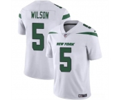 Men's New York Jets #5 Garrett Wilson White Vapor Untouchable Limited Football Stitched Jersey