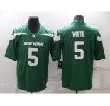 Men's New York Jets #5 Mike White Green Vapor Untouchable Limited Stitched Jersey