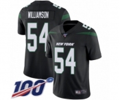 Men's New York Jets #54 Avery Williamson Black Alternate Vapor Untouchable Limited Player 100th Season Football Jersey