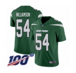 Men's New York Jets #54 Avery Williamson Green Team Color Vapor Untouchable Limited Player 100th Season Football Jersey