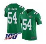 Men's New York Jets #54 Avery Williamson Limited Green Rush Vapor Untouchable 100th Season Football Jersey