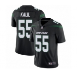 Men's New York Jets #55 Ryan Kalil Black Alternate Vapor Untouchable Limited Player Football Jersey