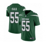 Men's New York Jets #55 Ryan Kalil Green Team Color Vapor Untouchable Limited Player Football Jersey