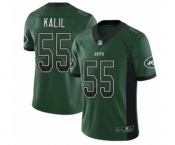 Men's New York Jets #55 Ryan Kalil Limited Green Rush Drift Fashion Football Jersey