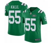 Men's New York Jets #55 Ryan Kalil Limited Green Rush Vapor Untouchable Football Jersey