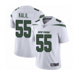 Men's New York Jets #55 Ryan Kalil White Vapor Untouchable Limited Player Football Jersey