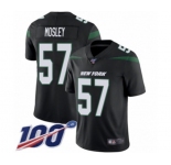 Men's New York Jets #57 C.J. Mosley Black Alternate Vapor Untouchable Limited Player 100th Season Football Jersey