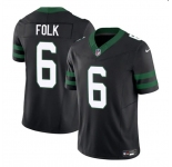 Men's New York Jets #6 Nick Folk Black 2025 F.U.S.E. Vapor Untouchable Limited Football Stitched Jersey