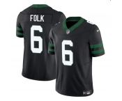 Men's New York Jets #6 Nick Folk Black 2025 F.U.S.E. Vapor Untouchable Limited Football Stitched Jersey