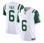 Men's New York Jets #6 Nick Folk White 2025 F.U.S.E. Classic Alternate Vapor Untouchable Limited Football Stitched Jersey