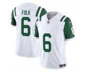 Men's New York Jets #6 Nick Folk White 2025 F.U.S.E. Classic Alternate Vapor Untouchable Limited Football Stitched Jersey
