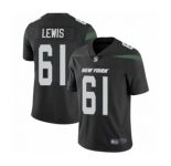 Men's New York Jets #61 Alex Lewis Black Alternate Vapor Untouchable Limited Player Football Jersey
