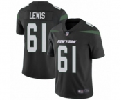 Men's New York Jets #61 Alex Lewis Black Alternate Vapor Untouchable Limited Player Football Jersey