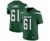 Men's New York Jets #61 Alex Lewis Green Team Color Vapor Untouchable Limited Player Football Jersey