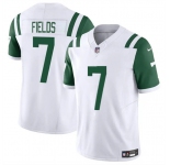 Men's New York Jets #7 Justin Fields White 2025 F.U.S.E. Classic Alternate Vapor Untouchable Limited Football Stitched Jersey