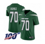 Men's New York Jets #70 Kelechi Osemele Green Team Color Vapor Untouchable Limited Player 100th Season Football Jersey