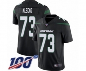 Men's New York Jets #73 Joe Klecko Black Alternate Vapor Untouchable Limited Player 100th Season Football Jersey