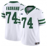 Men's New York Jets #74 Olu Fashanu White 2024 F.U.S.E. With Draft Patch Vapor Limited Stitched Jersey