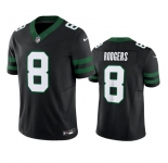 Men's New York Jets #8 Aaron Rodgers Black 2024 F.U.S.E. Vapor Limited Football Stitched Jersey
