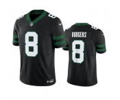 Men's New York Jets #8 Aaron Rodgers Black 2024 F.U.S.E. Vapor Limited Football Stitched Jersey