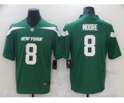 Men's New York Jets #8 Elijah Moore Nike Gotham Green 2021 NFL Draft Pick Player Leopard Limited Jersey