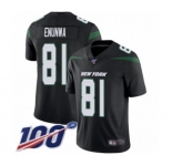 Men's New York Jets #81 Quincy Enunwa Black Alternate Vapor Untouchable Limited Player 100th Season Football Jersey
